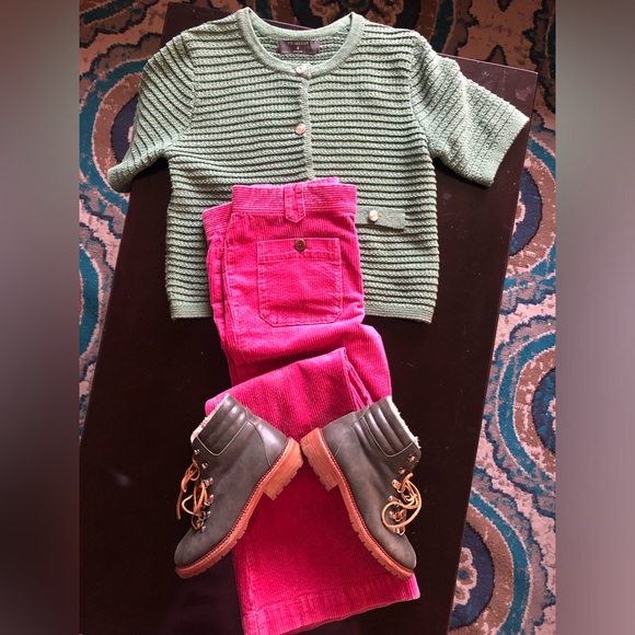 FREE PEOPLE wide wale Pink Corduroys sz 28 FP - Picture 2 of 6